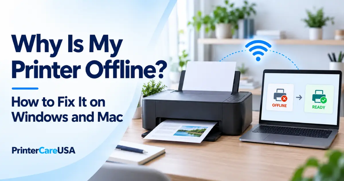 How to fix a printer offline issue on Windows and Mac